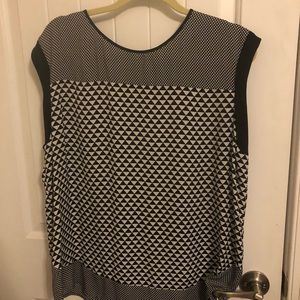 Worthington size XL black and white blouse